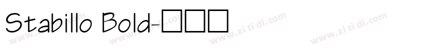 Stabillo Bold字体转换